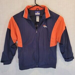 Reebok NFL Denver Broncos Mens XL Full Zip Jacket Windbreaker Vented Hooded